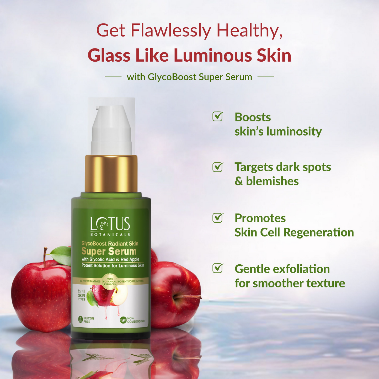 Lotus Botanicals GlycoBoost Radiant Skin Super Serum | Swadesiicart