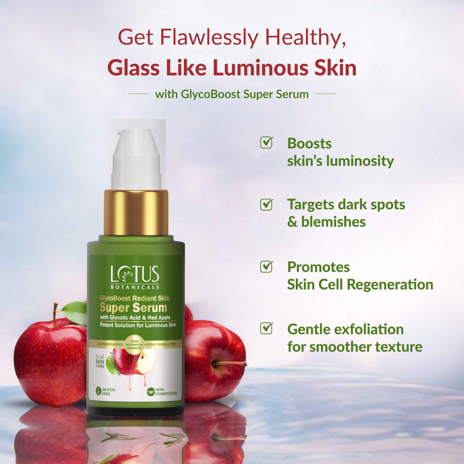 Lotus Botanicals GlycoBoost Radiant Skin Super Serum | Swadesiicart