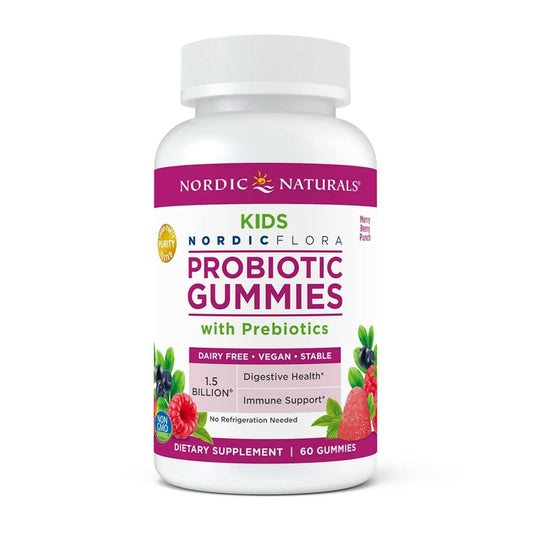 Nordic Naturals Kids Nordic Flora Probiotic Gummies with Prebiotics | Swadesiicart