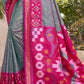 Shree Shyam Fashion Pochampalli Silk Grey Saree