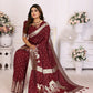 Vedant Vastram Soft Litchi Silk Banarasi Silk Saree - Maroon | Swadesiicart