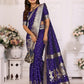 Vedant Vastram Soft Litchi Silk Banarasi Silk Saree - Navy | Swadesiicart