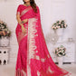 Vedant Vastram Soft Litchi Silk Banarasi Silk Saree - Rani | Swadesiicart