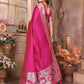 Vedant Vastram Soft Litchi Silk Banarasi Silk Saree - Magenta | Swadesiicart