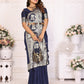 Vedant Vastram Soft Litchi Silk Banarasi Silk Saree - Navy | Swadesiicart