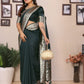 Vedant Vastram Soft Litchi Silk Banarasi Silk Saree - Green | Swadesiicart