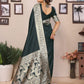 Vedant Vastram Soft Litchi Silk Banarasi Silk Saree - Green | Swadesiicart
