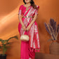 Vedant Vastram Soft Litchi Silk Banarasi Silk Saree - Magenta | Swadesiicart