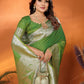Vedant Vastram Soft Litchi Silk Banarasi Silk Saree - Mahendi | Swadesiicart