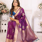 Vedant Vastram Soft Litchi Silk Banarasi Silk Saree - Purple | Swadesiicart