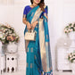 Vedant Vastram Soft Litchi Silk Banarasi Silk Saree - Rama | Swadesiicart