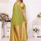 Vedant Vastram Soft Litchi Silk Banarasi Silk Saree - Mahendi | Swadesiicart
