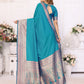 Vedant Vastram Soft Litchi Silk Banarasi Silk Saree - Rama | Swadesiicart