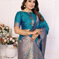 Vedant Vastram Soft Litchi Silk Banarasi Silk Saree - Rama | Swadesiicart
