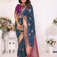 Vedant Vastram Soft Litchi Silk Banarasi Silk Saree - Morpich | Swadesiicart