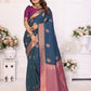Vedant Vastram Soft Litchi Silk Banarasi Silk Saree - Morpich | Swadesiicart
