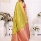 Vedant Vastram Soft Litchi Silk Banarasi Silk Saree - Olive | Swadesiicart