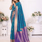 Vedant Vastram Soft Litchi Silk Banarasi Silk Saree - Rama | Swadesiicart
