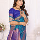 Vedant Vastram Soft Litchi Silk Banarasi Silk Saree - Rama | Swadesiicart