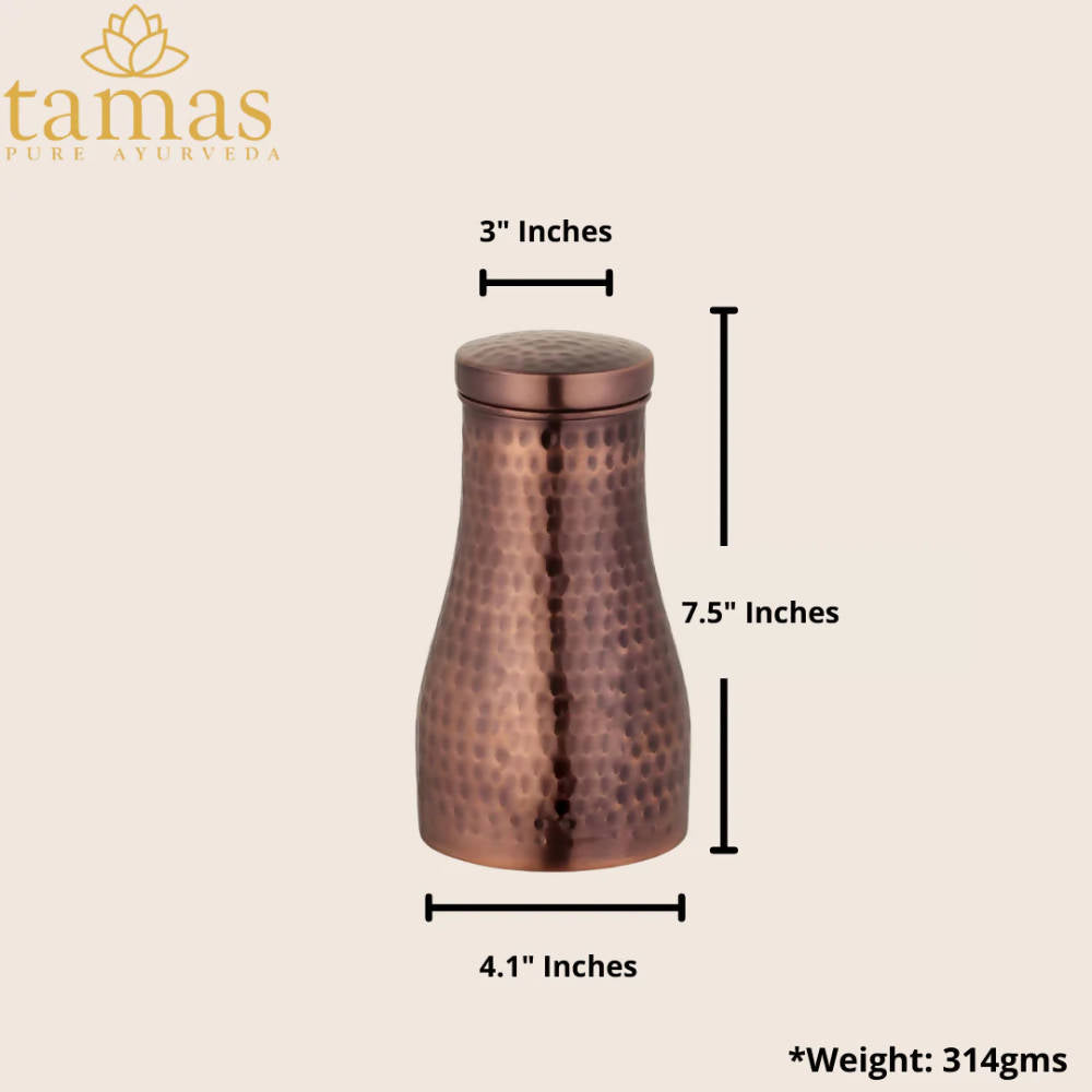 Tamas Hammered Antique Copper Water Jar - Swadesiicart