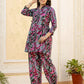 Yufta Multi Leaf Print Cotton Co-Ord Set - Swadesiicart
