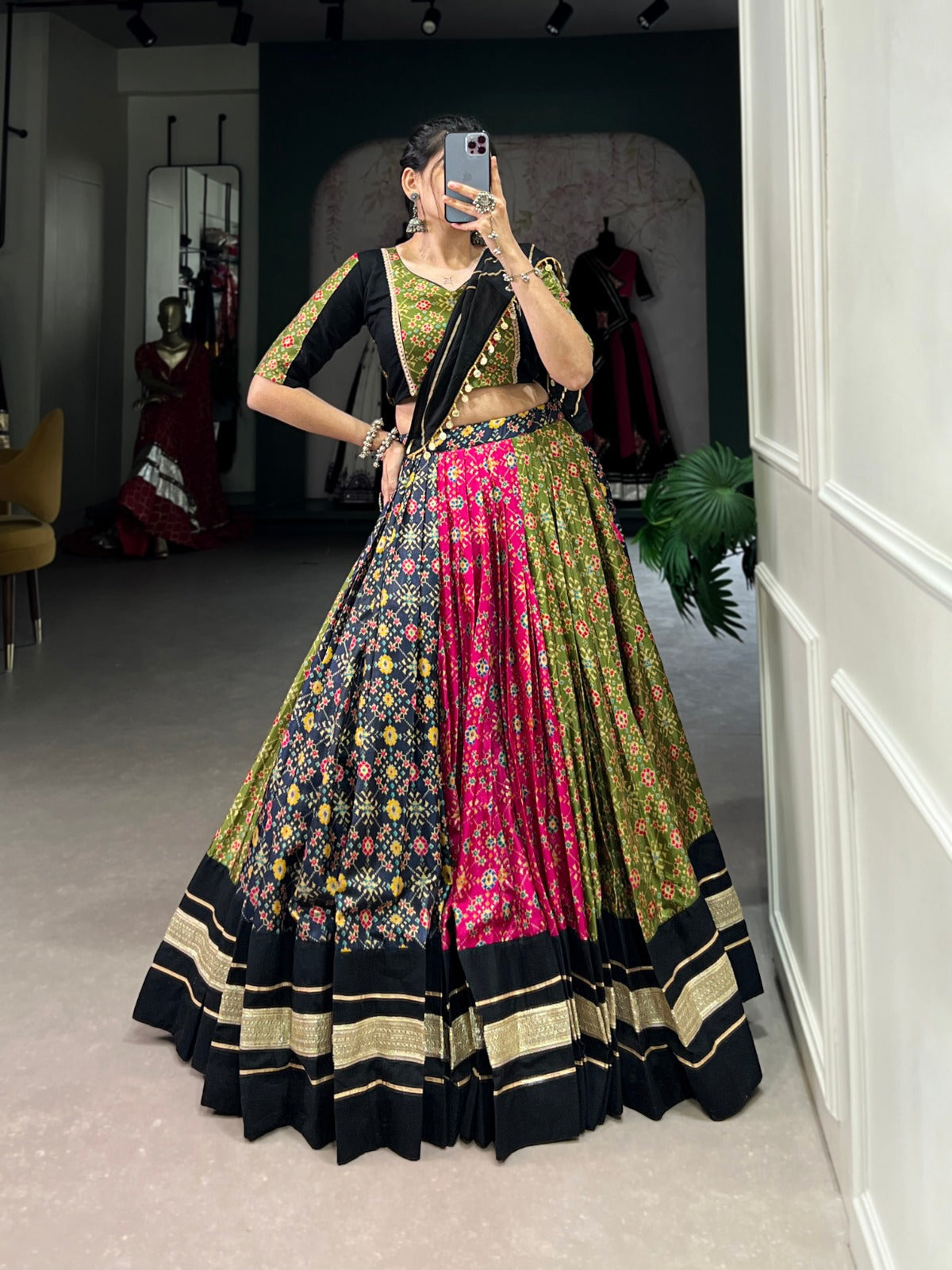 Lorenvalley Dola Silk And Pure Cotton with Dola Silk And Pure Cotton Lehenga Choli | Swadesiicart