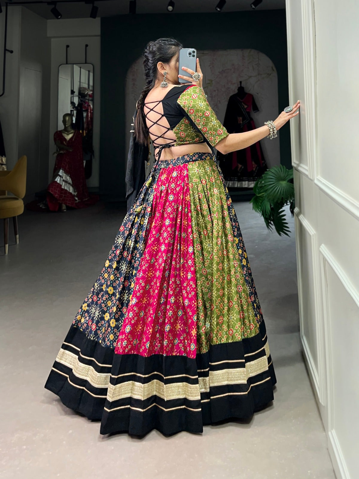 Lorenvalley Dola Silk And Pure Cotton with Dola Silk And Pure Cotton Lehenga Choli | Swadesiicart