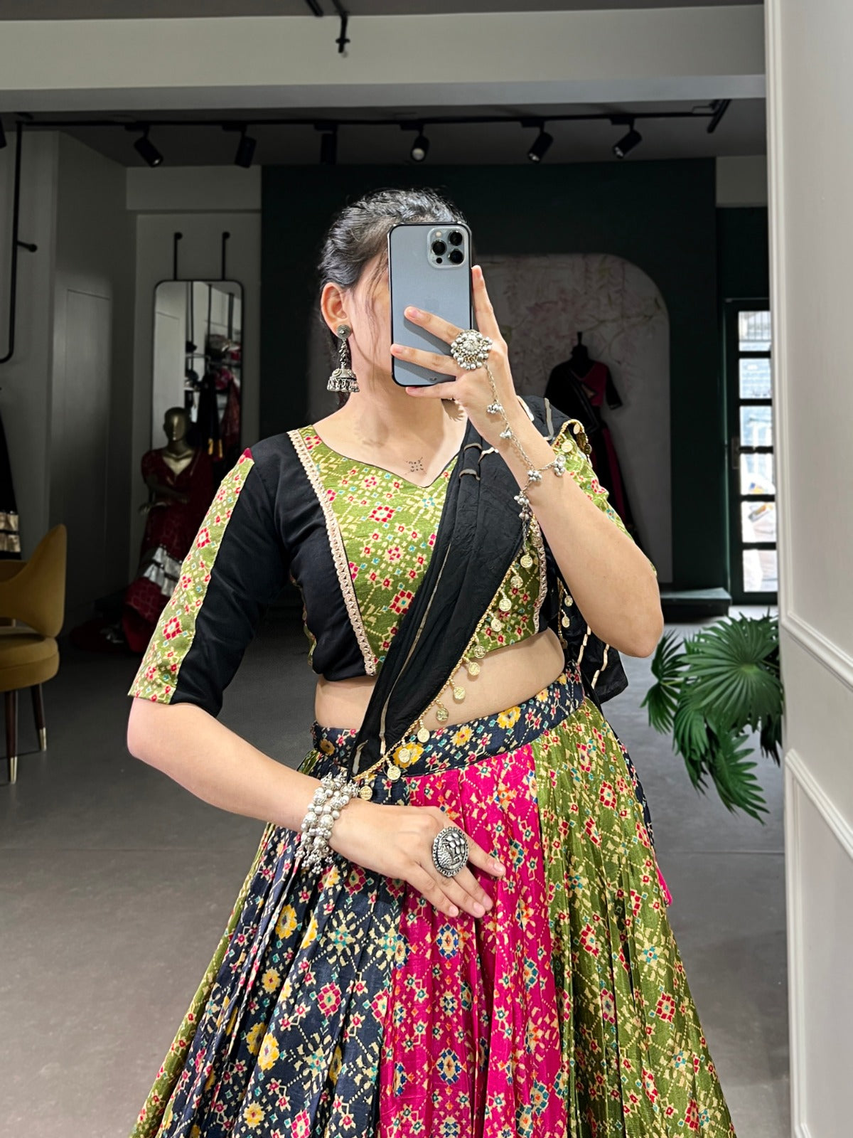 Lorenvalley Dola Silk And Pure Cotton with Dola Silk And Pure Cotton Lehenga Choli | Swadesiicart