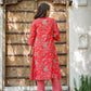 Yufta Muslin Red Co-ord Set With Crop Top And Pant - Swadesiicart