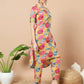 Yufta Mustard Floral Print Hand Work On Yoke Cotton Co-Ord Set - Swadesiicart