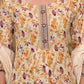 Yufta Mustard Leaf Print Zari Work Anarkali Kurta Trouser With Dupatta Set - Swadesiicart
