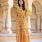 Yufta Mustard Printed Jumpsuit - Swadesiicart