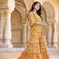 Yufta Mustard Printed Jumpsuit - Swadesiicart