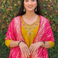 Lorenvalley Fashion Mustard Roman Silk Hand Work Kurta Pant with Dupatta - Swadesiicart