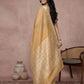 Anaita Mustard Cotton Saree With Blouse