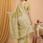 Anaita Mustard Linen Woven Work Saree With Blouse