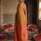 Anaita Mustard Cotton Printed Saree With Blouse