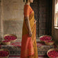 Anaita Mustard Cotton Printed Saree With Blouse