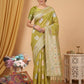 Anaita Mustard Linen Woven Work Saree With Blouse