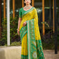 Anaita Mustard Soft Silk Saree With Floral Printed Work With Blouse