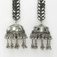 NVR Women's Silver Plated Mirror Work Oxidised Contemporary Jhumka Earrings | Swadesiicart