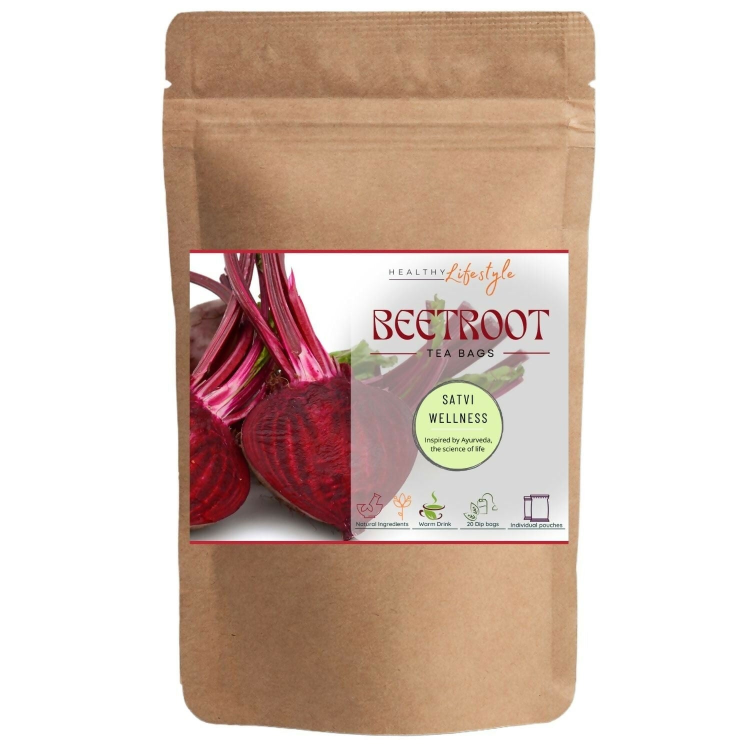 Satvi Wellness Beetroot Tea | Beetroot Tea Bags | Swadesiicart
