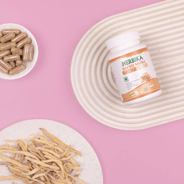Herbika Safed Musli Capsules - Swadesiicart