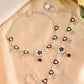 VOJ Set of 2 Stone Studded Heart Shaped Traditional Anklet - Swadesiicart