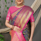 Jyoti Fashion Women's Navy Blue Kanjivaram Silk Zari Woven Saree with Blouse | Swadesiicart