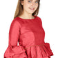 Aastha Fashion Women's Gajri Art Silk Bell Sleeves attire with Poly Cotton Lining Blouse