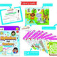 Braintastic Educational Game: Alphabet & Numbers(3-6 yrs)/Write & Wipe Activity Sheets/Kids Toys/34 pcs Free Puzzle