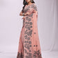 Shree Shyam Fashion Kashira Peach Linen Cotton Saree