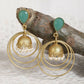 Joban Fashion Women Round Shape Matte Gold Earrings | Swadesiicart