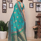 Joban Fashion Banarasi Light Green Woven Soft Silk Saree | Swadesiicart